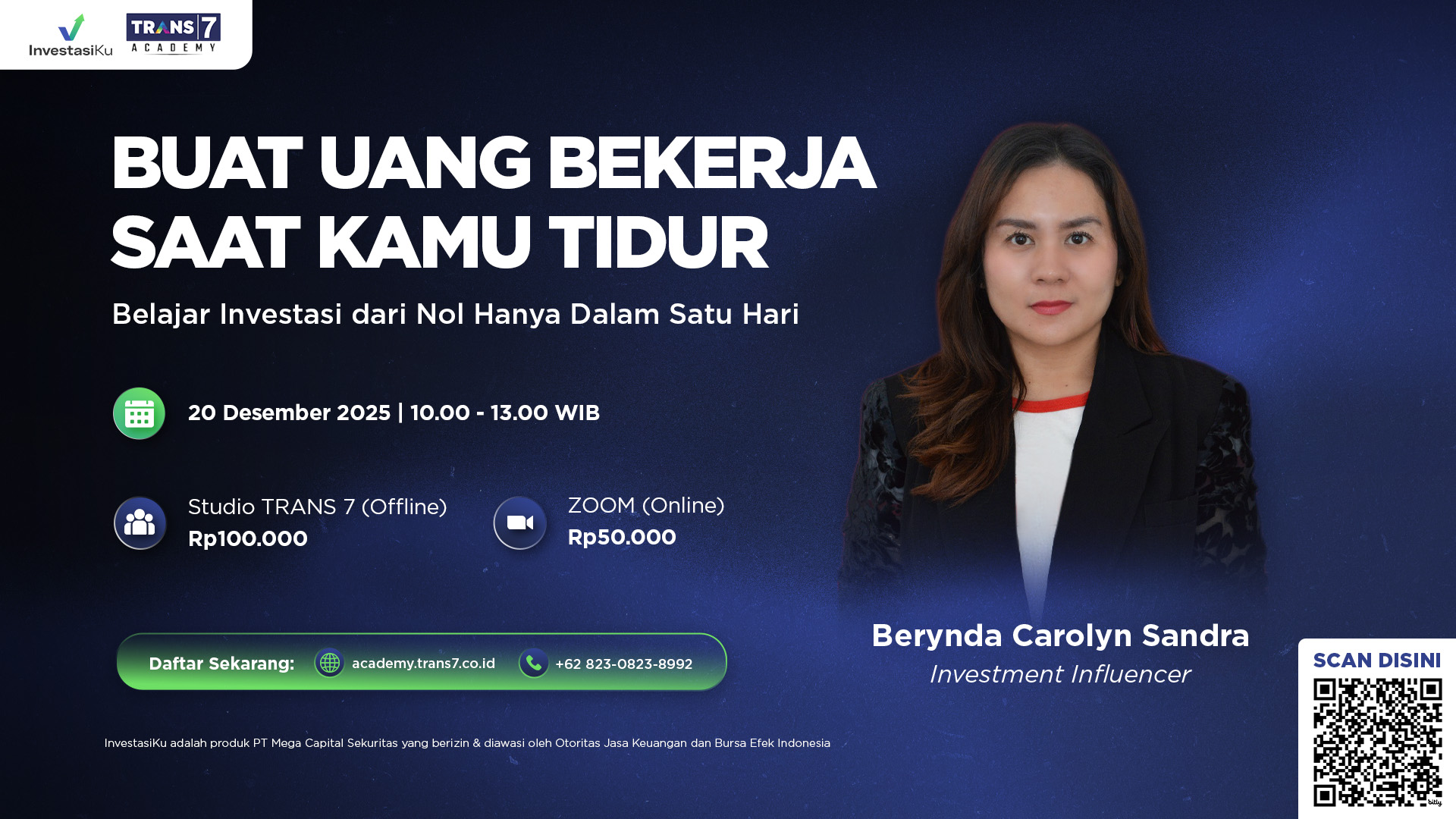 Buat Uang Bekerja Saat Kamu Tidur: Belajar Investasi dari Nol Hanya dalam Satu Hari